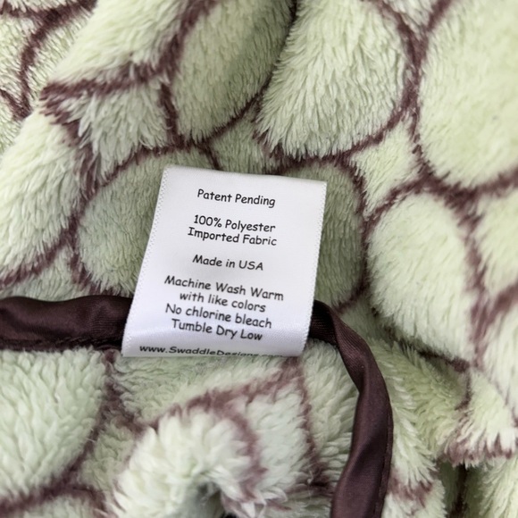 Swaddle Designs Zipme Sack Green Fuzzy Fleece 3-6 M - Picture 6 of 6